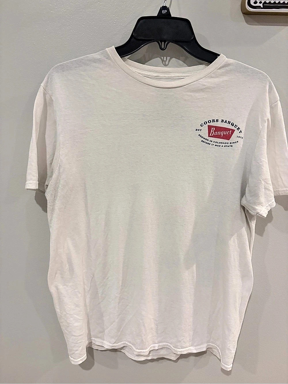 Coors Banquet Graphic Beer Tee White Size Medium